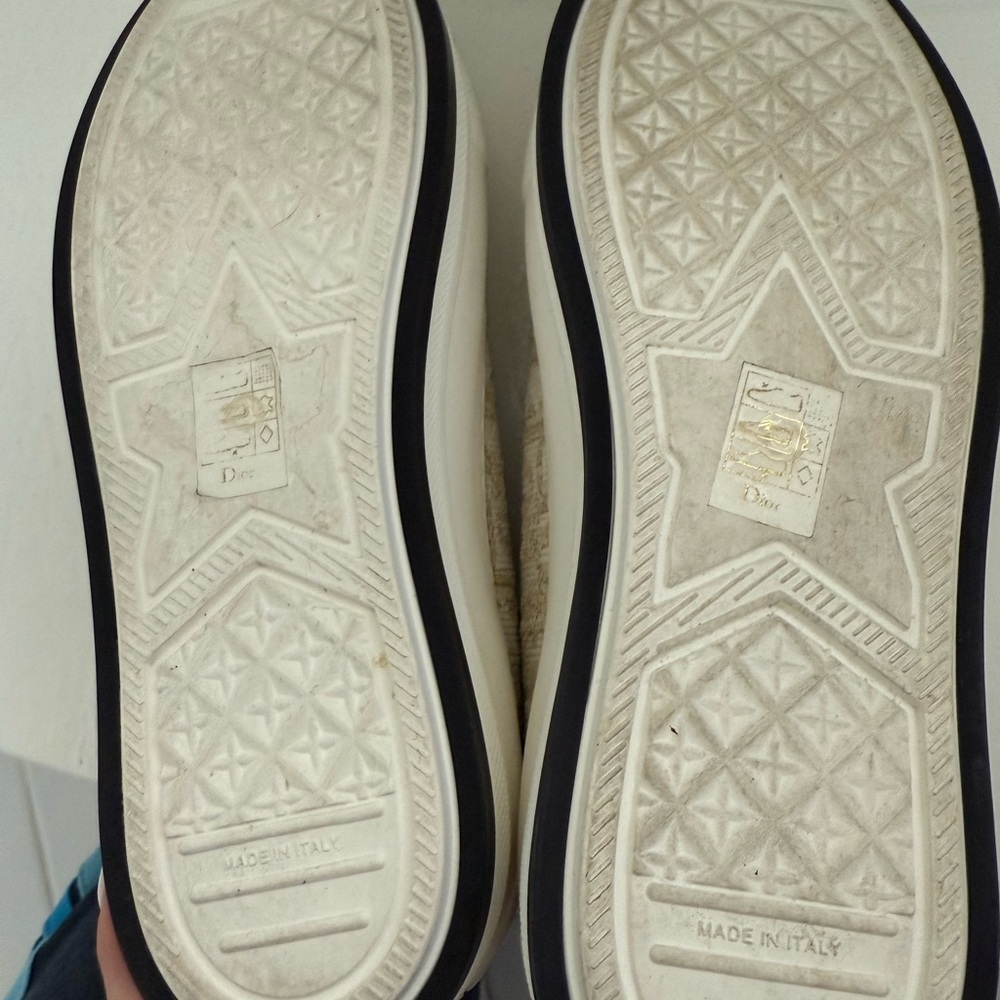 $1200 DIOR Walk’n’Dior Platform Sneaker Gold-Tone Dior Oblique Size 38 - Picture 6 of 16